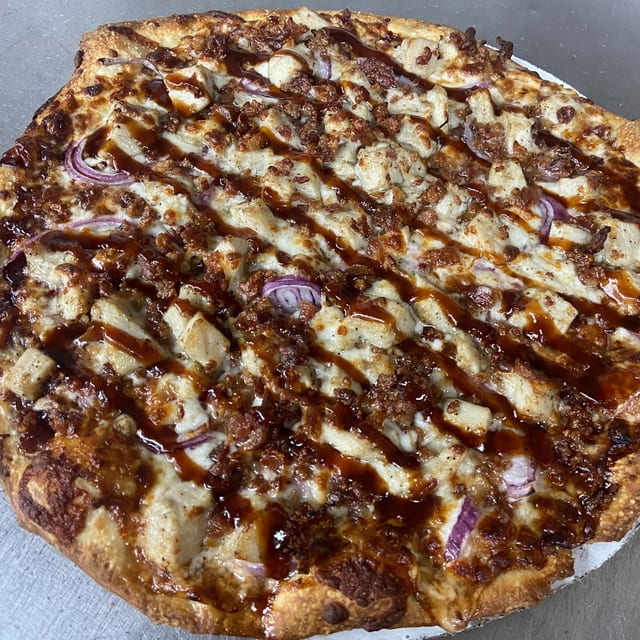 BBQ Chicken Pizza.